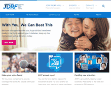 Tablet Screenshot of jdrf.org